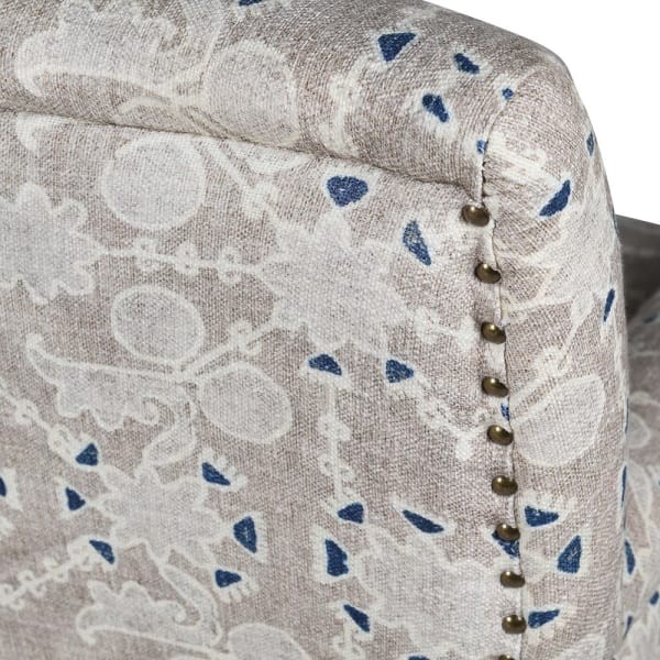 Patterned Two-Seater Light Cotton Sofa 153 cm – Cream