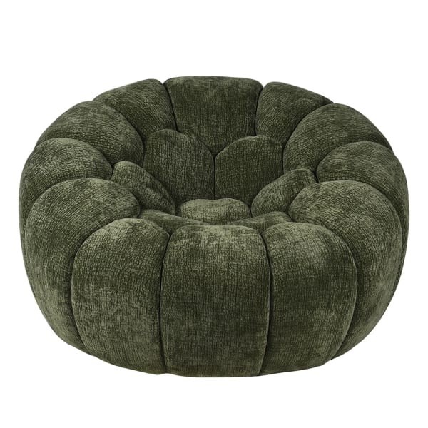 Belmore Green Swivel Armchair - 110 cm