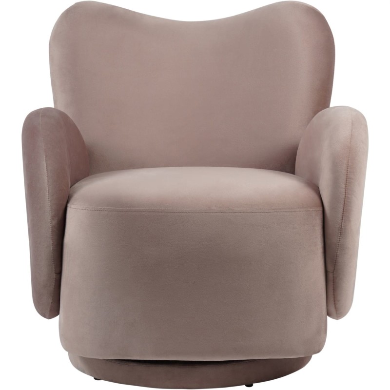 Ennismore Light Pink Velvet Swivel Armchair 80 cm