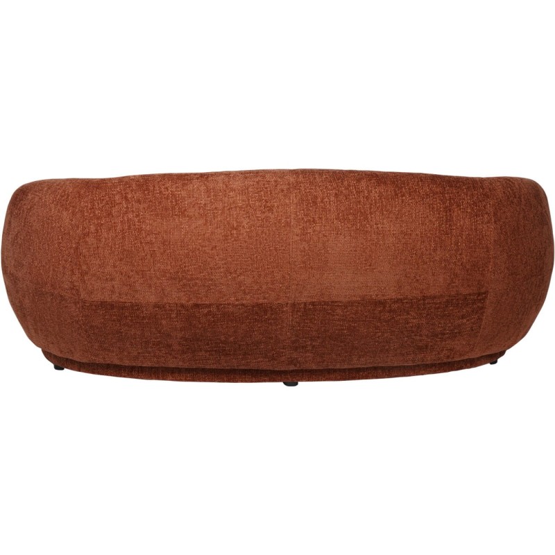 Curved small sofa Ennismore Burnt 180 cm terracotta chenille