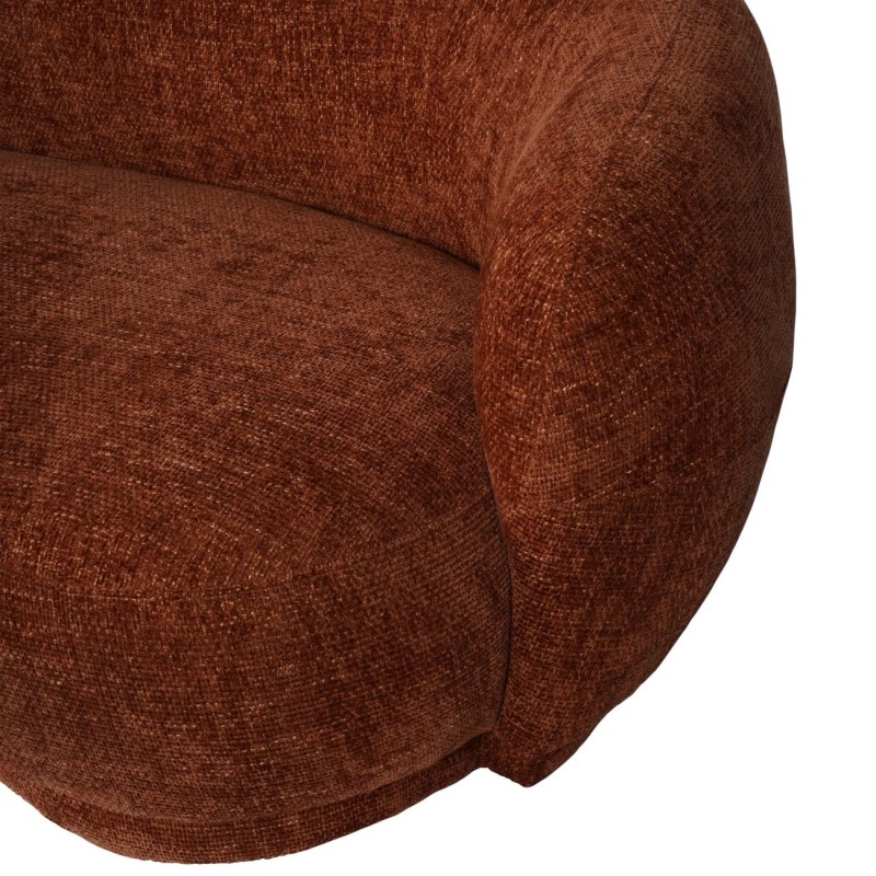 Curved small sofa Ennismore Burnt 180 cm terracotta chenille