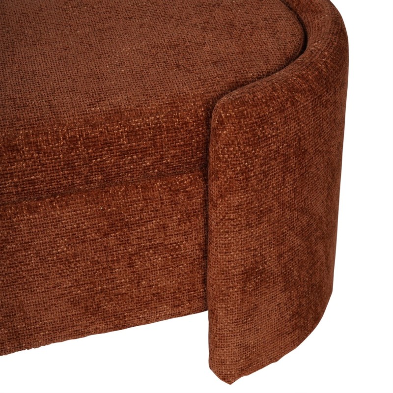 Ennismore Burnt Orange Chenille Storage Bench, 160 cm