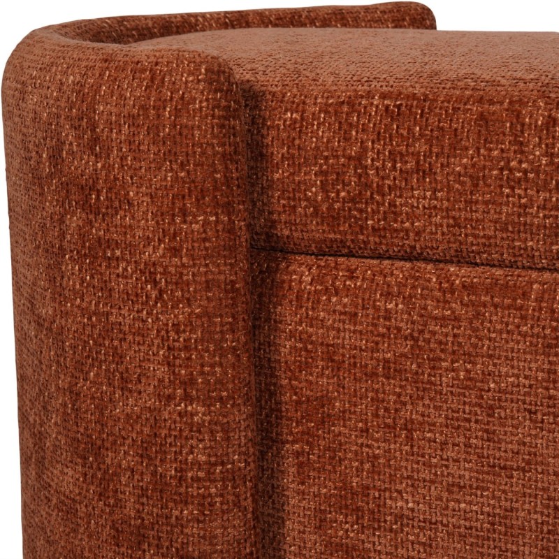Ennismore Burnt Orange Chenille Storage Bench, 160 cm