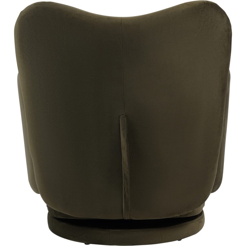 Ennismore Green Velvet Swivel Armchair 80 cm
