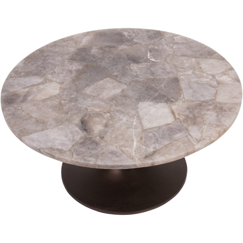 Stone top coffee table measuring 80 cm in diameter