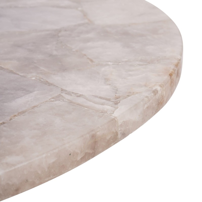 Pale round coffee table for a contemporary living room
