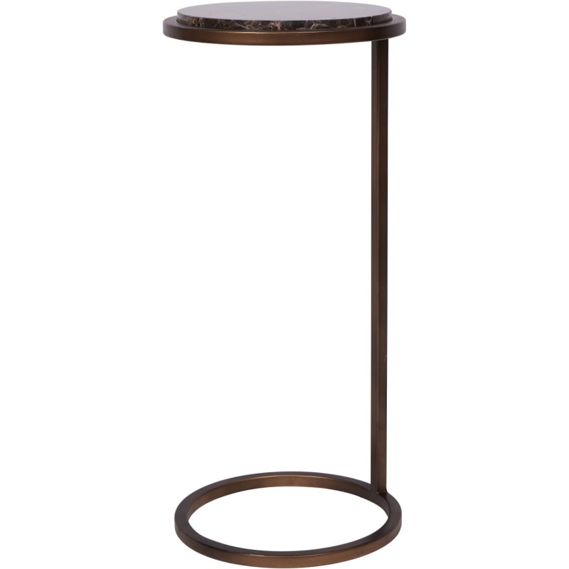 Belgrave Brown Marble Side Table 59 cm – Brown Emperador Marble
