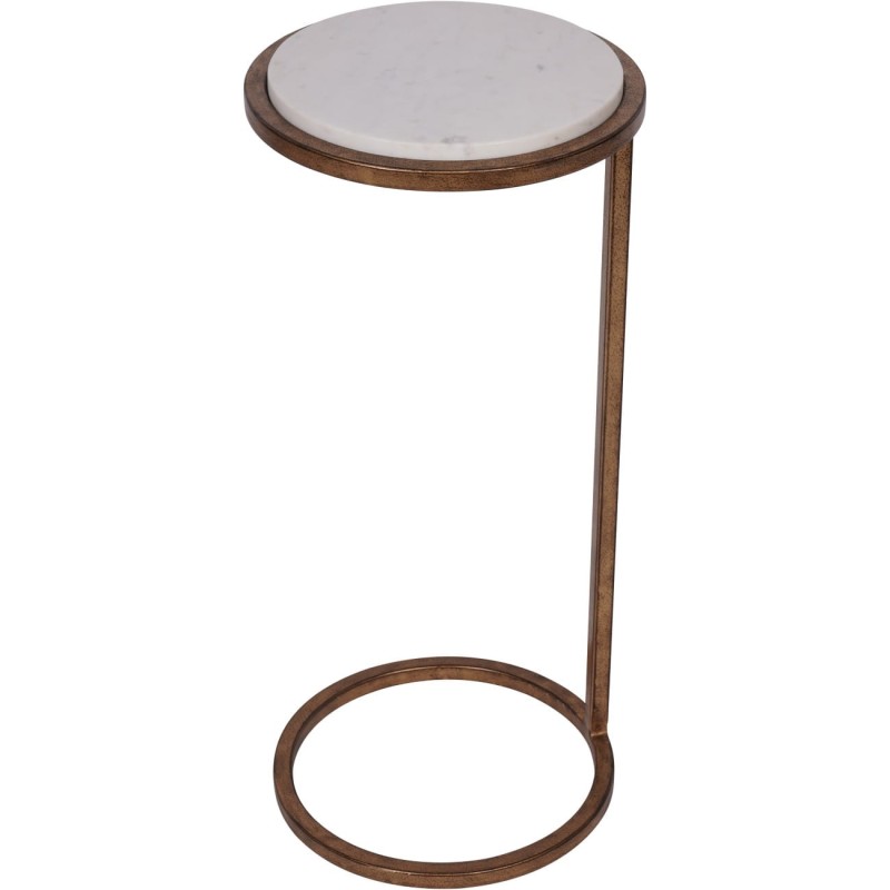 Belgrave White Marble Side Table 59 cm – Banswara White Marble