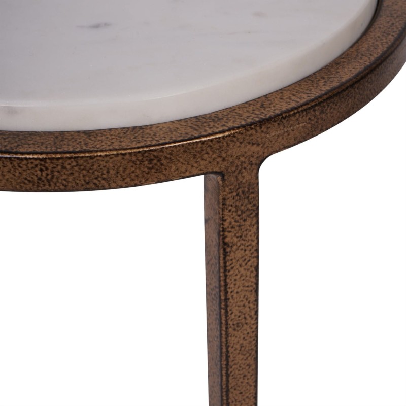 Belgrave White Marble Side Table 59 cm – Banswara White Marble