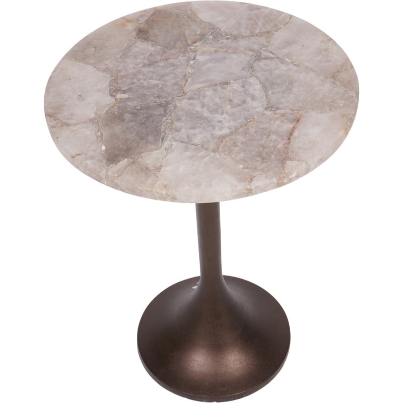 Quartz side table for a modern classic interior