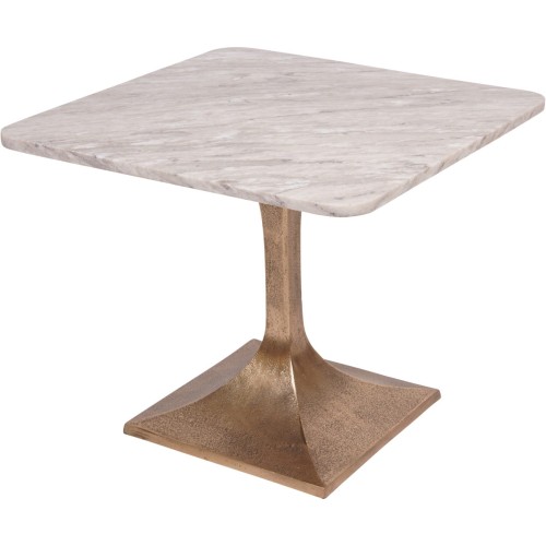 Altea Marble Square Side Table 55 cm – Morchino Marble Top and Aluminium Base