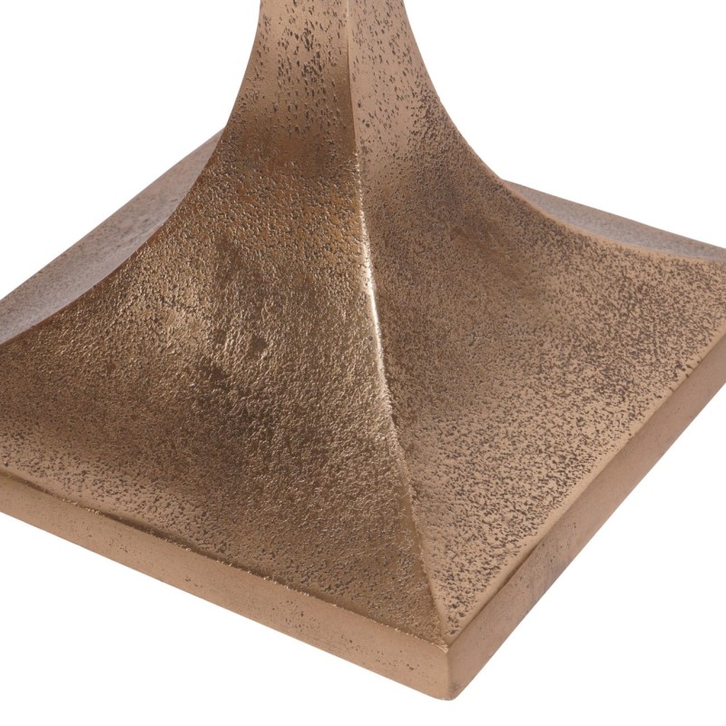 Square occasional table with antique brass base