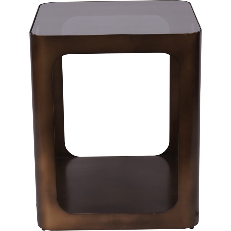 Open metal frame of the Kensington Gold side table
