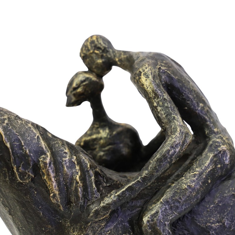 On Horse Sculpture – Bronze Romantic Couple