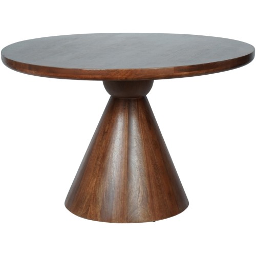 Montpelier Round Dining Table 116.5 cm – Dark Mango Wood Pedestal Table
