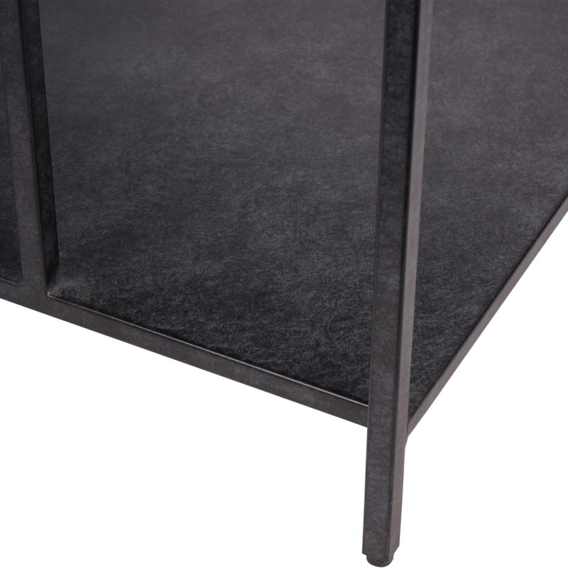 Black coffee table with subtly distressed finish