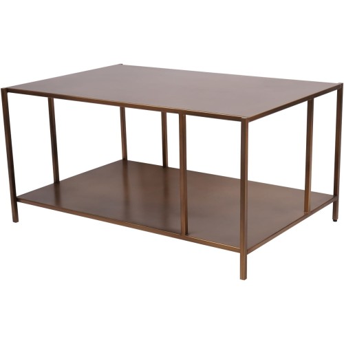 Bromley Gold Rectangular Iron Coffee Table – 90x60 cm