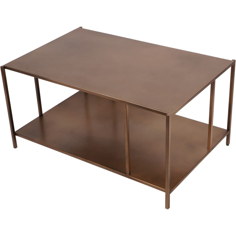 Bromley Gold coffee table with lower shelf