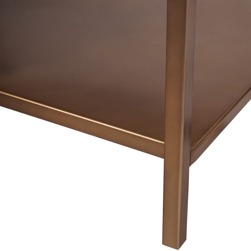 Metal frame of a gold living room coffee table