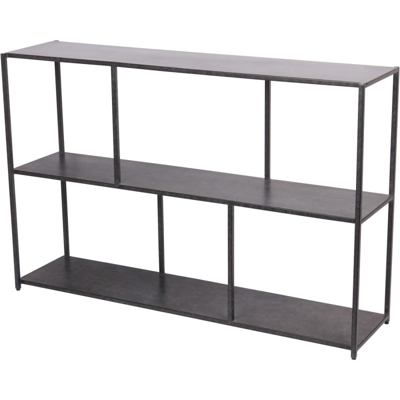 Black iron Bromley console table measuring 122 cm