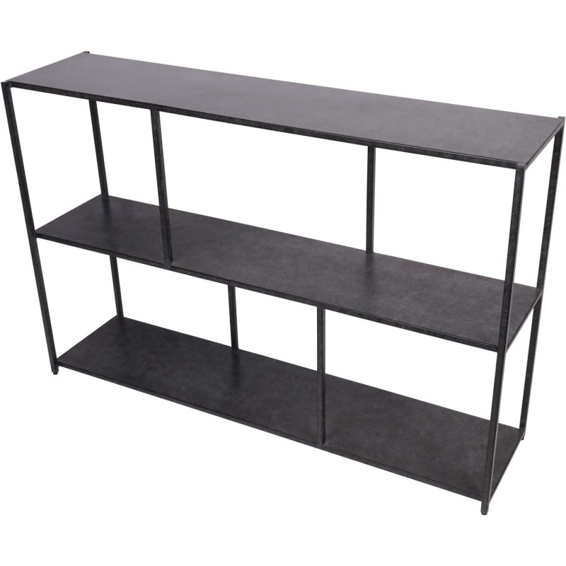 Narrow metal console table for a hallway or entrance hall