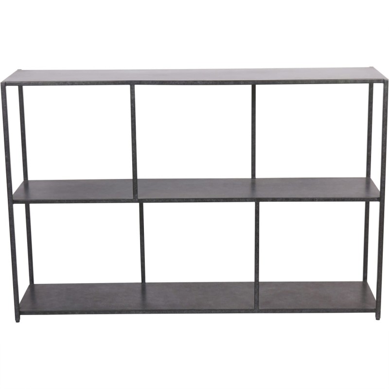 Narrow metal console table for a hallway or entrance hall