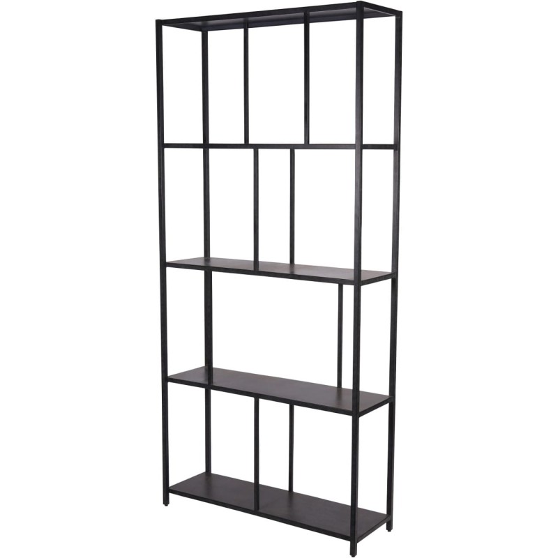 Black Bromley Shelving Unit 195,5 cm iron metal shelving unit