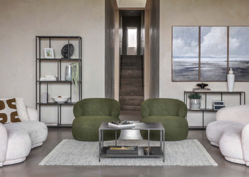 Black Bromley Shelving Unit 195,5 cm iron metal shelving unit