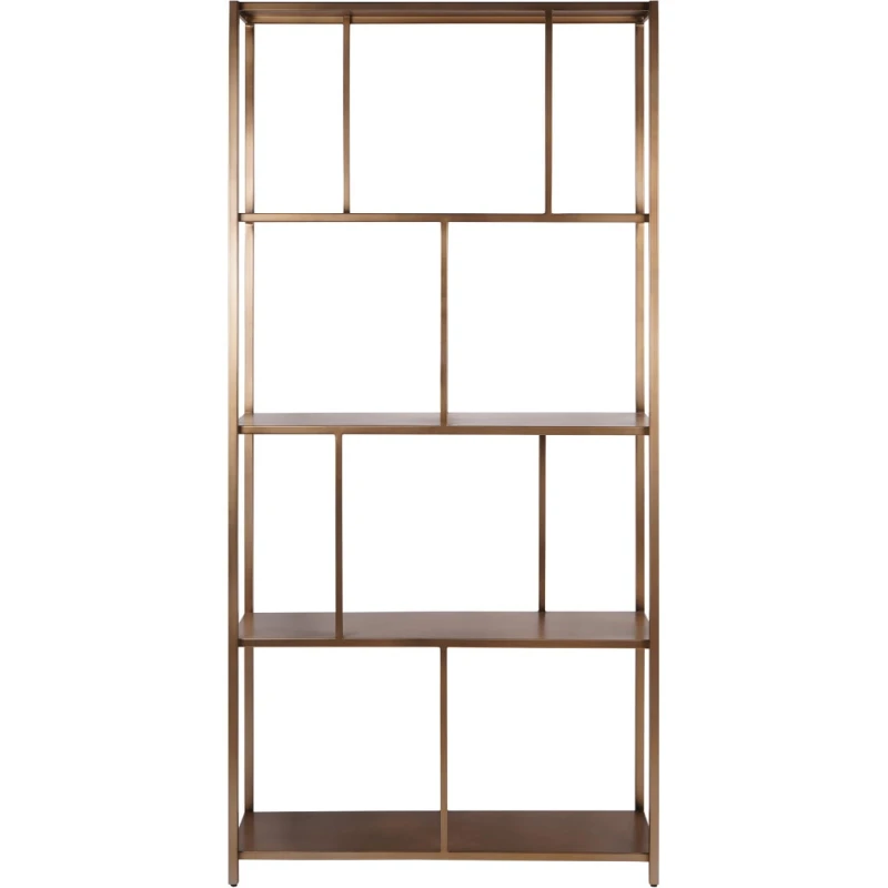 Bromley Gold shelving unit with geometric dividers