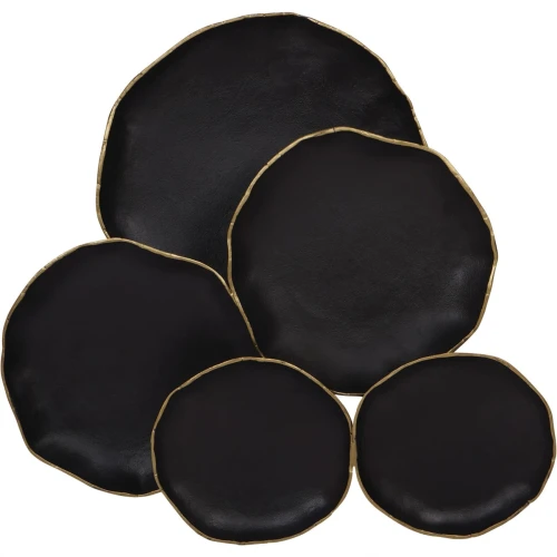 Lava Black and Gold Wall Decoration 88 cm – Cast Aluminium Wall Art