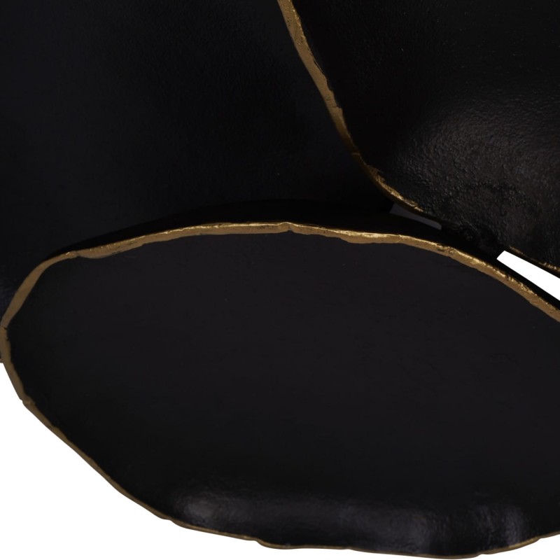 Modern matt black wall art with gold detailing
