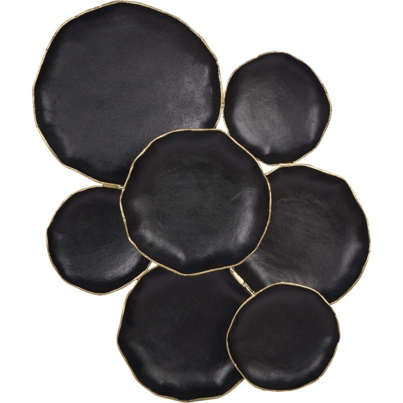 Large Black and Gold Metal Wall Art – Handcrafted Aluminium Wall Decoration
