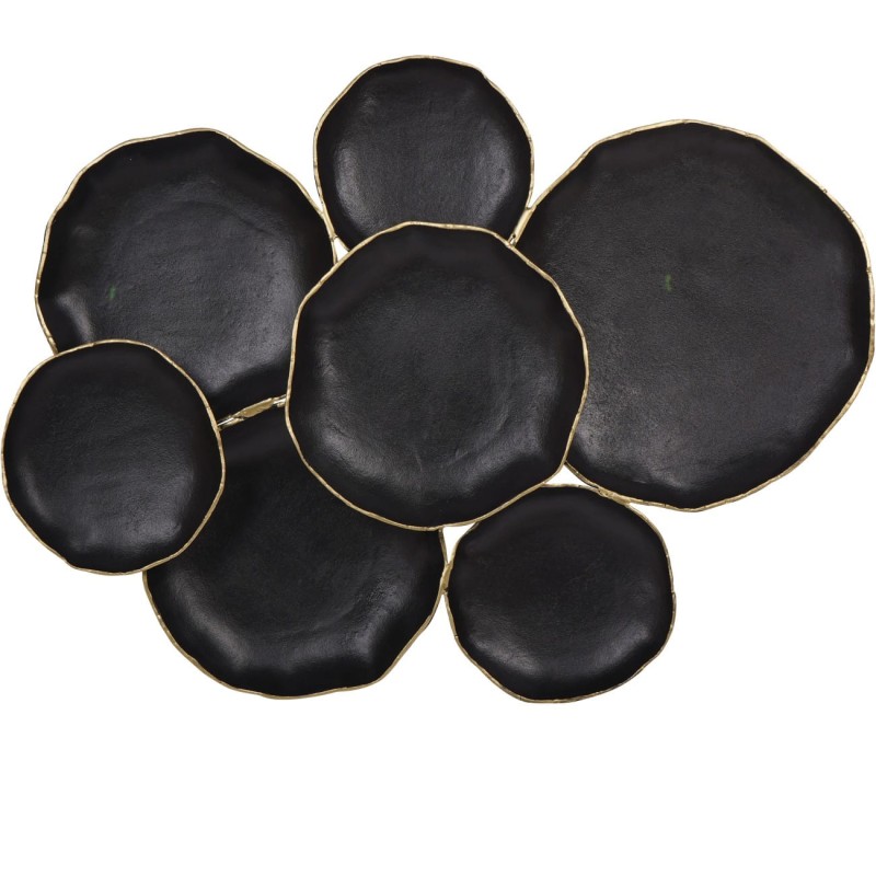 Large Black and Gold Metal Wall Art – Handcrafted Aluminium Wall Decoration