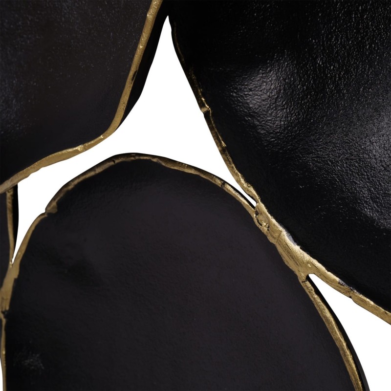 Large Black and Gold Metal Wall Art – Handcrafted Aluminium Wall Decoration