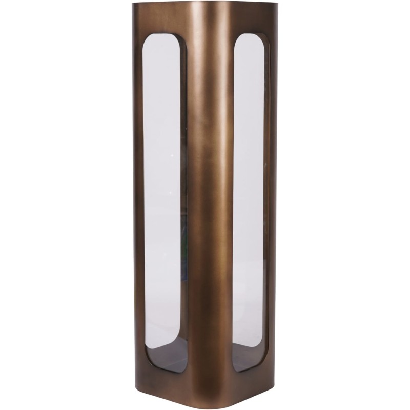 Kensington large dark gold metal and glass lantern 78cm