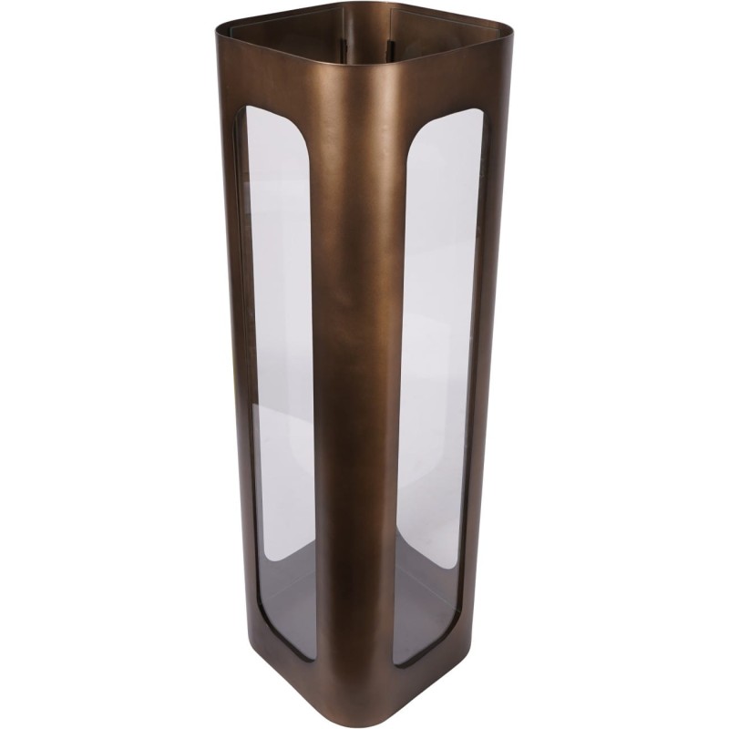 Kensington large dark gold metal and glass lantern 78cm