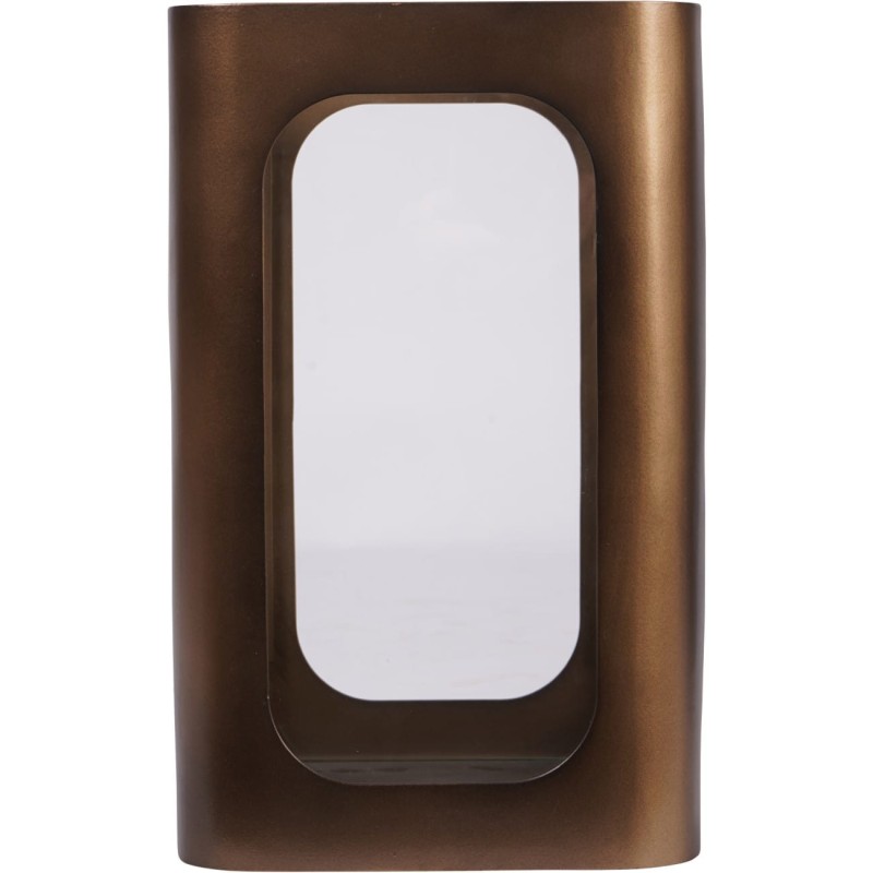 Metal lantern with rounded rectangular openings