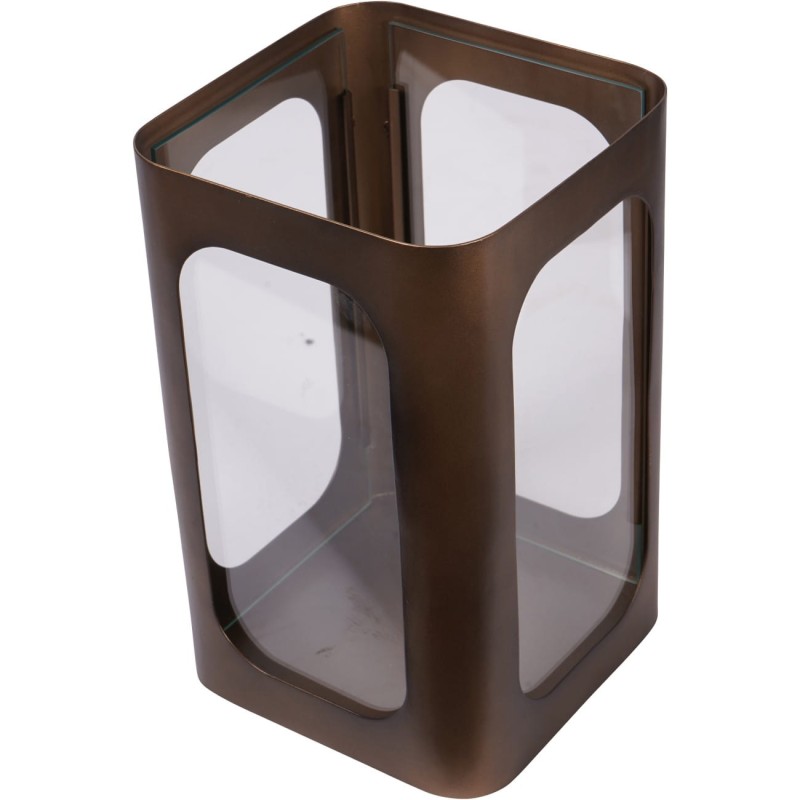 Kensington Gold Small Lantern 28.5 cm with glass panels