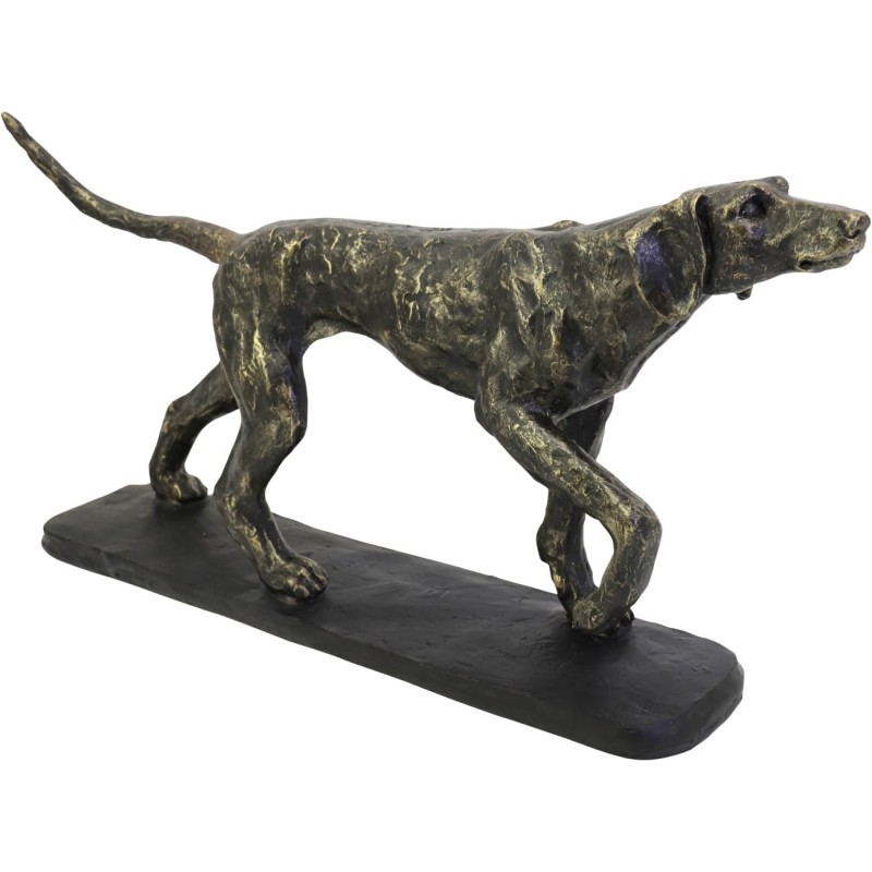 Decorative hunting dog ornament captured in motion