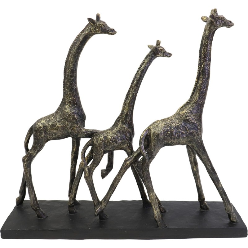 Decorative giraffe family ornament for a living room
