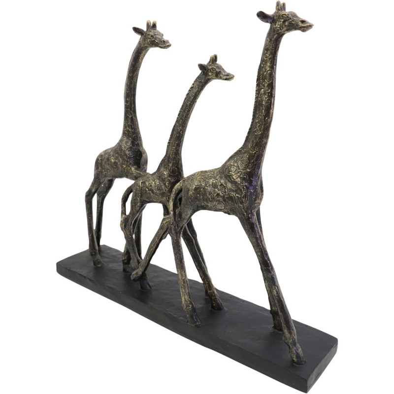 Giraffes Bronze sculpture with textured antique finish