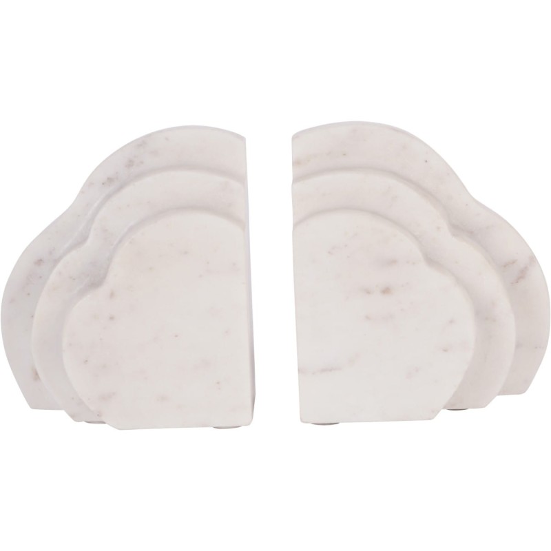 White stone bookends inspired by cloud shapes