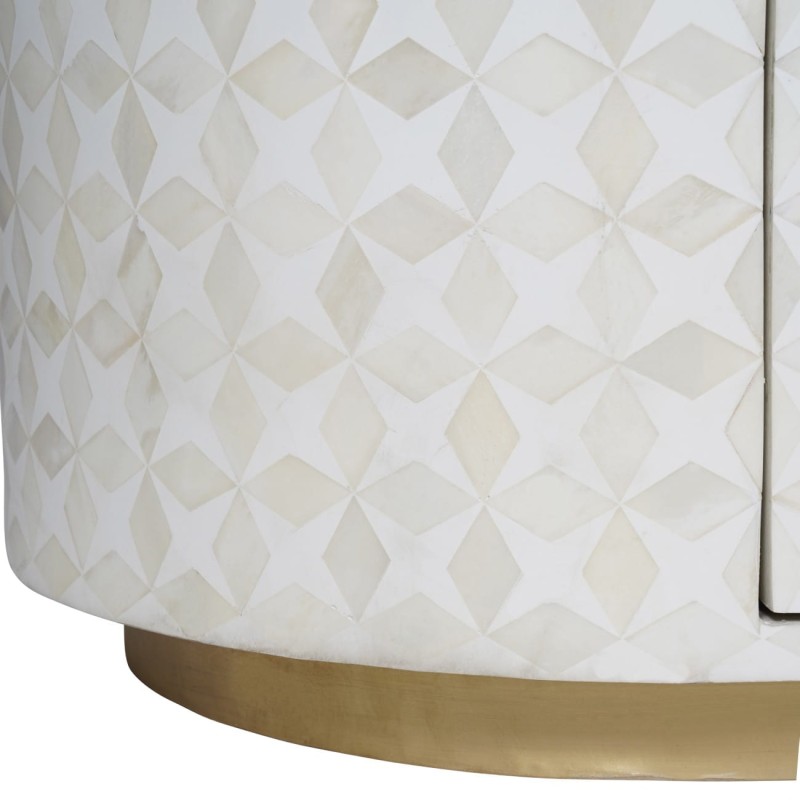 Luxury Aspen White Buffet Sideboard – 180 cm Cabinet with Drawers and Gold Base