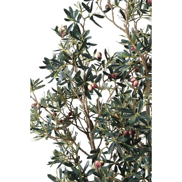 Lifelike artificial olive tree with green leaves
