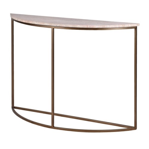 Camden Marble 110 cm Console Table with Marble Top and Stainless Steel Base