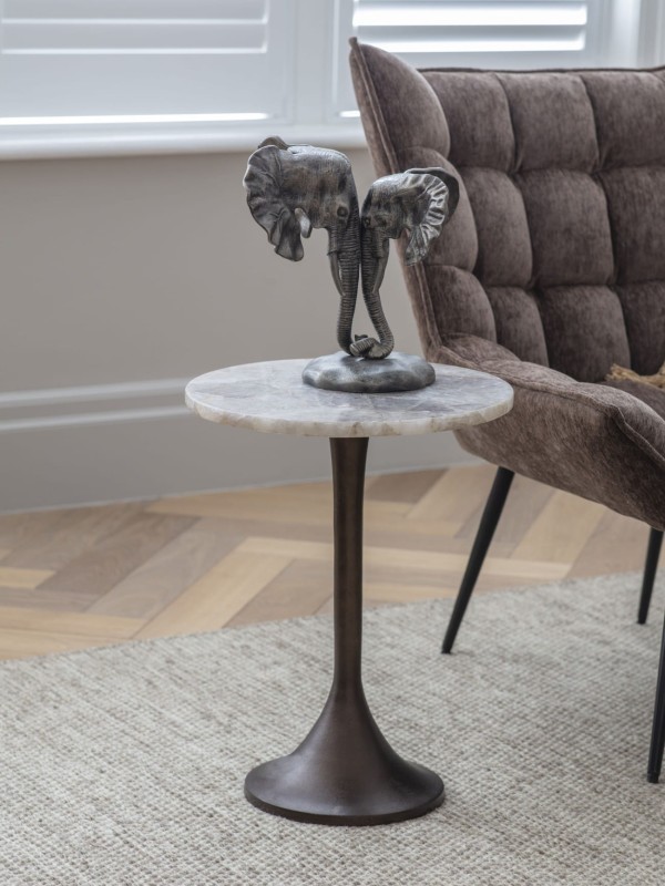 Brompton Quartz Tall side table 42 cm