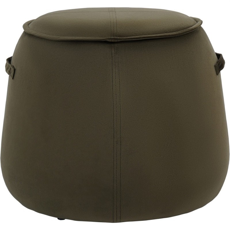 Ennismore Green Velvet Pouffe, 50 cm