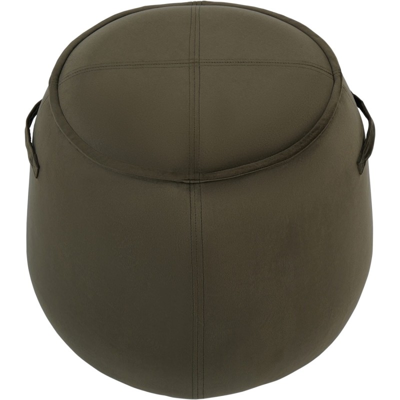 Ennismore Green Velvet Pouffe, 50 cm