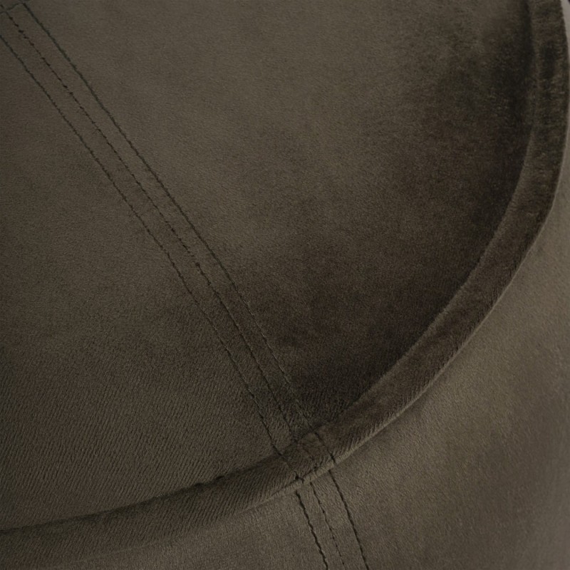 Ennismore Green Velvet Pouffe, 50 cm