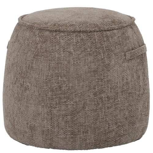 Ennismore 50 cm Light Brown Chenille Pouffe Footstool